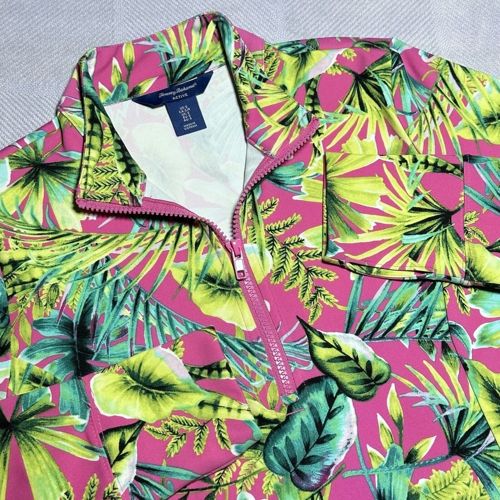 Tommy Bahama Active Performance Tropical Golf Tennis 1/4 Zip Top Women's Small‎